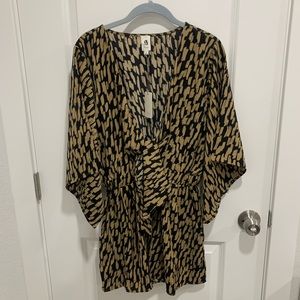 Black and Tan Romper